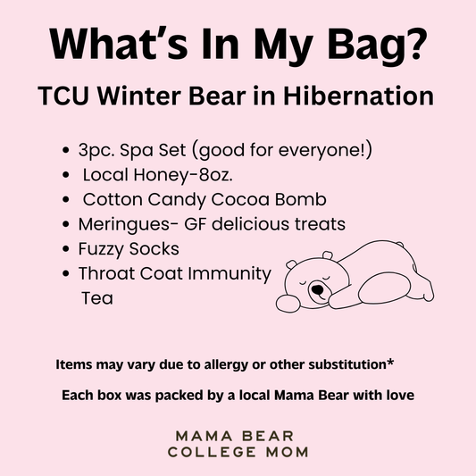 TCU Winter Bear in Hibernation Package