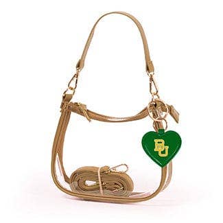 Baylor Bears Clara Clear Purse – Stadium Bag with Heart Charm