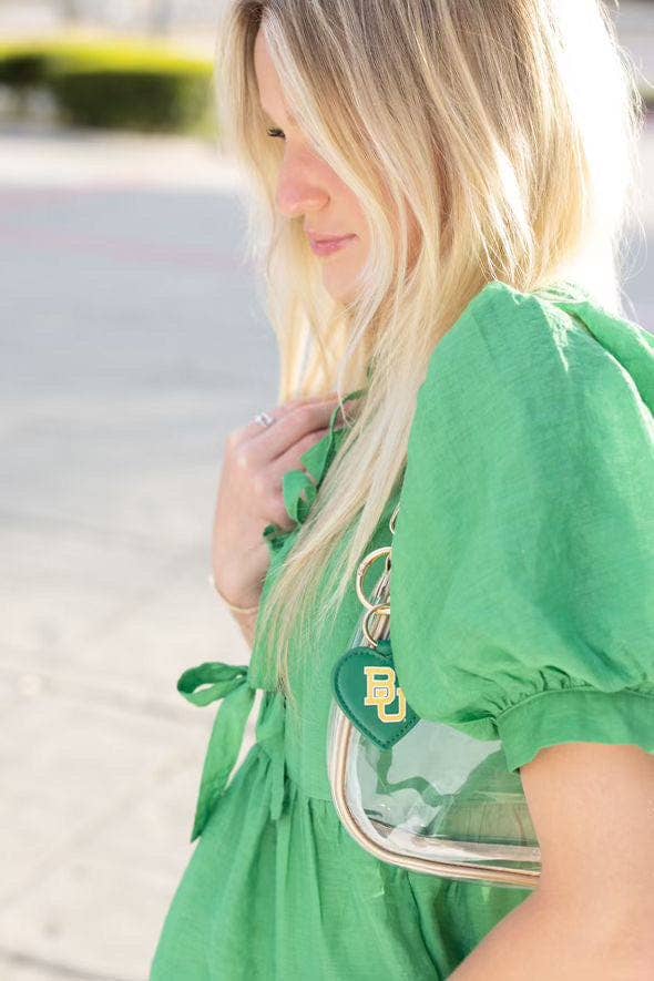 Baylor Bears Clara Clear Purse – Stadium Bag with Heart Charm