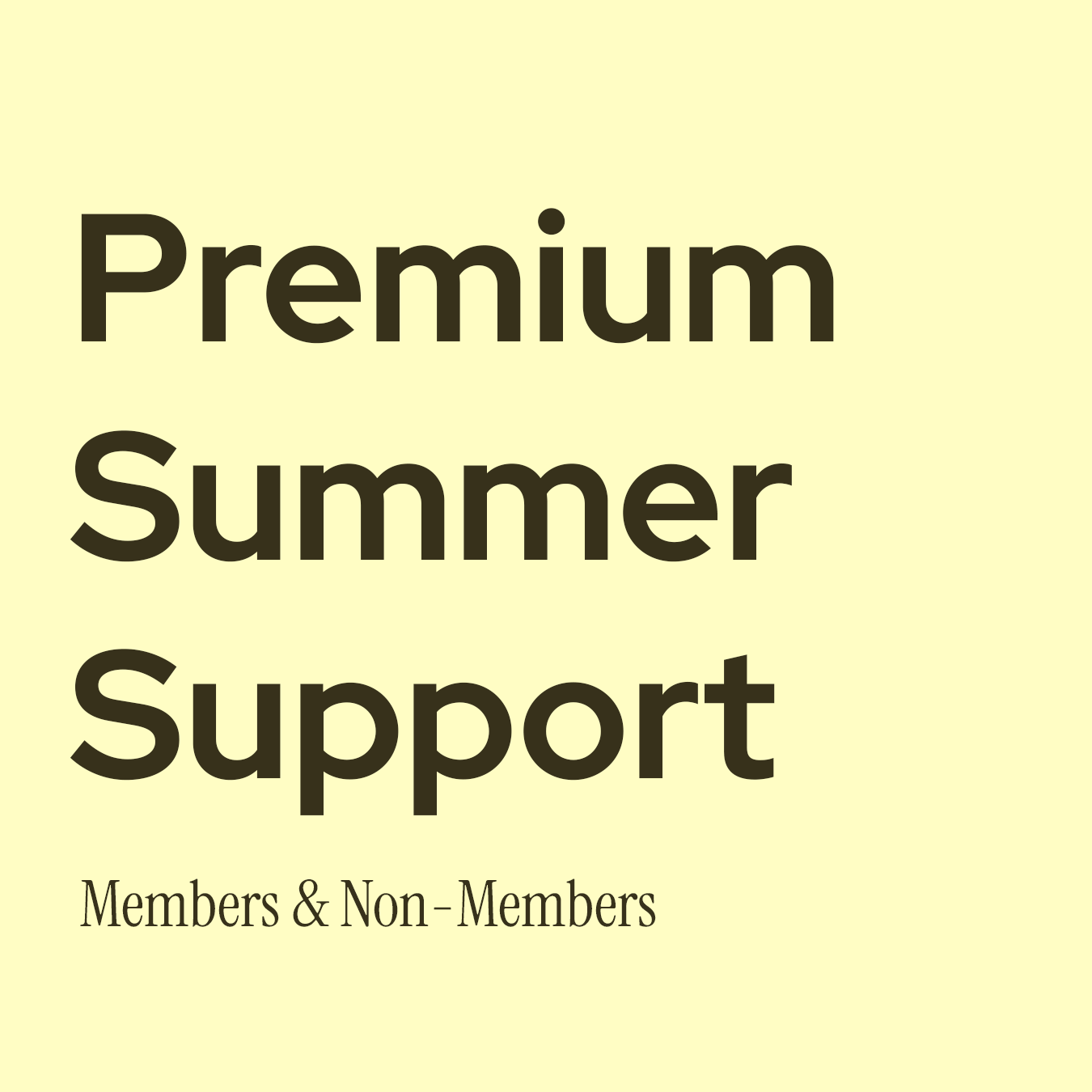 Premium Summer Support Package